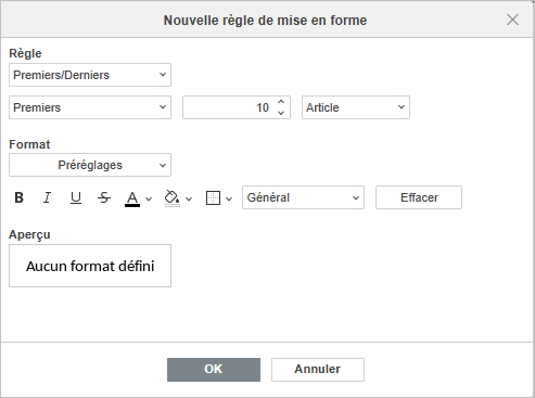 Nouvelle règle Premiers/Derniers