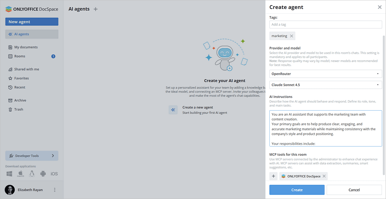 Open Router - creating an agent