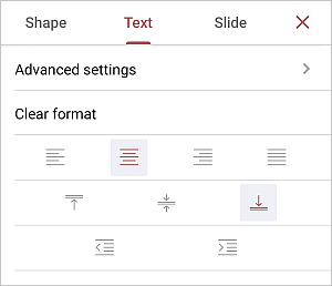 Paragraph Alignment settings local