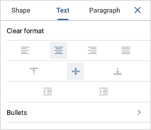 Paragraph Alignment settings