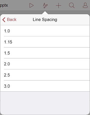 Paragraph line spacing settings
