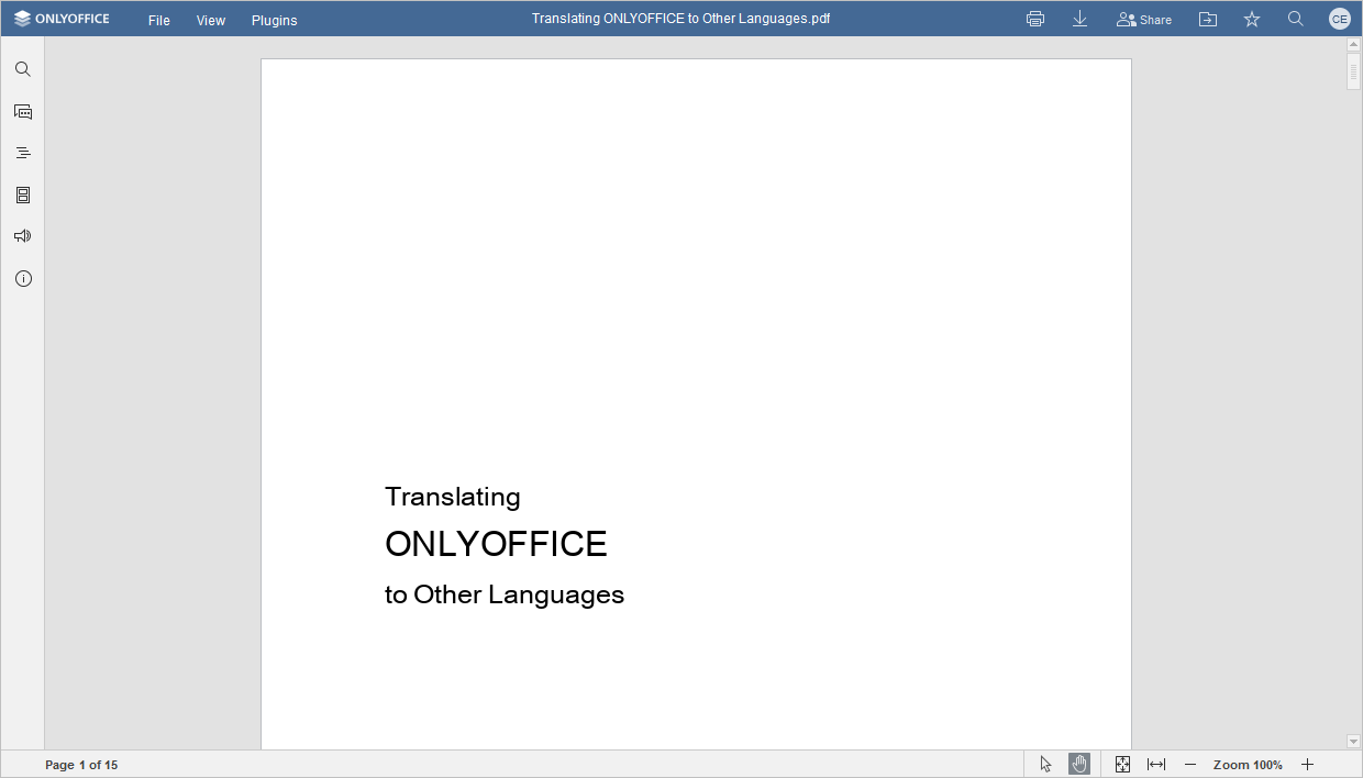 Lecteur de documents ONLYOFFICE