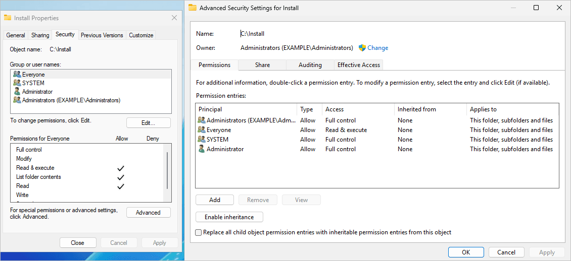 Permissions