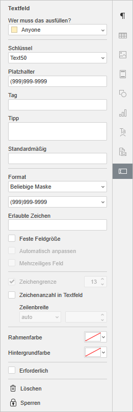 phone number settings