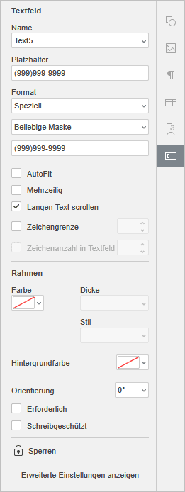 phone number settings