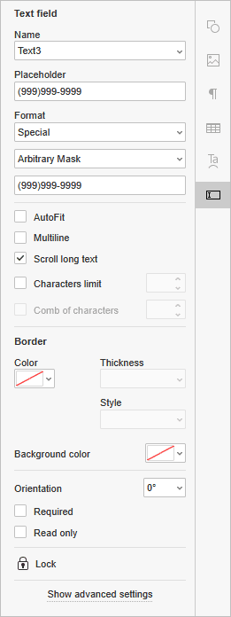 phone number settings