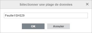 Fenêtre Sélectionner une plage de données