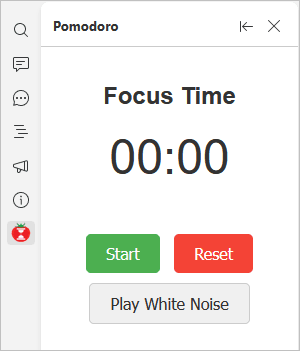Interface ONLYOFFICE Pomodoro
