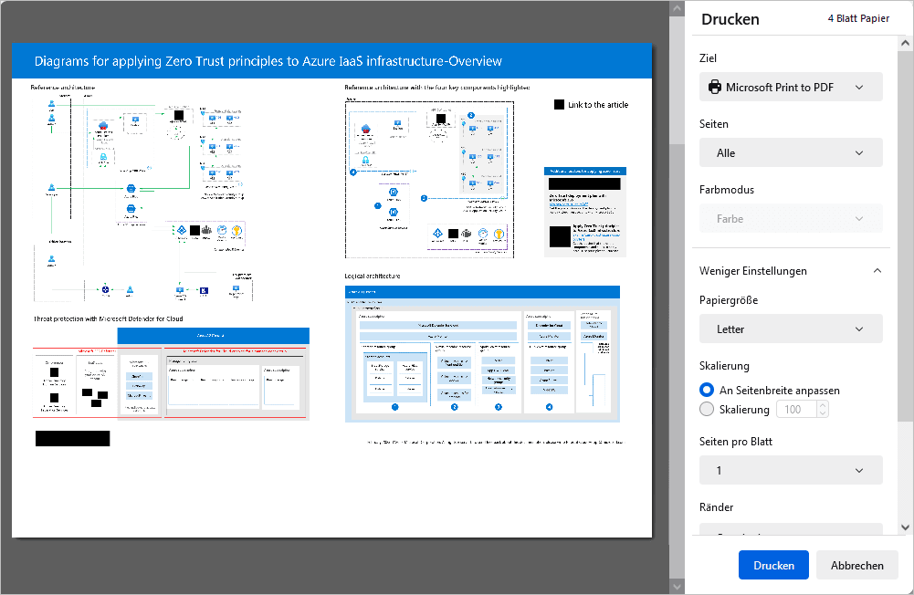 Print Settings window