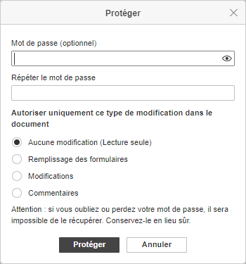 Définir un mot de passe