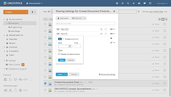 Sharing files and folders