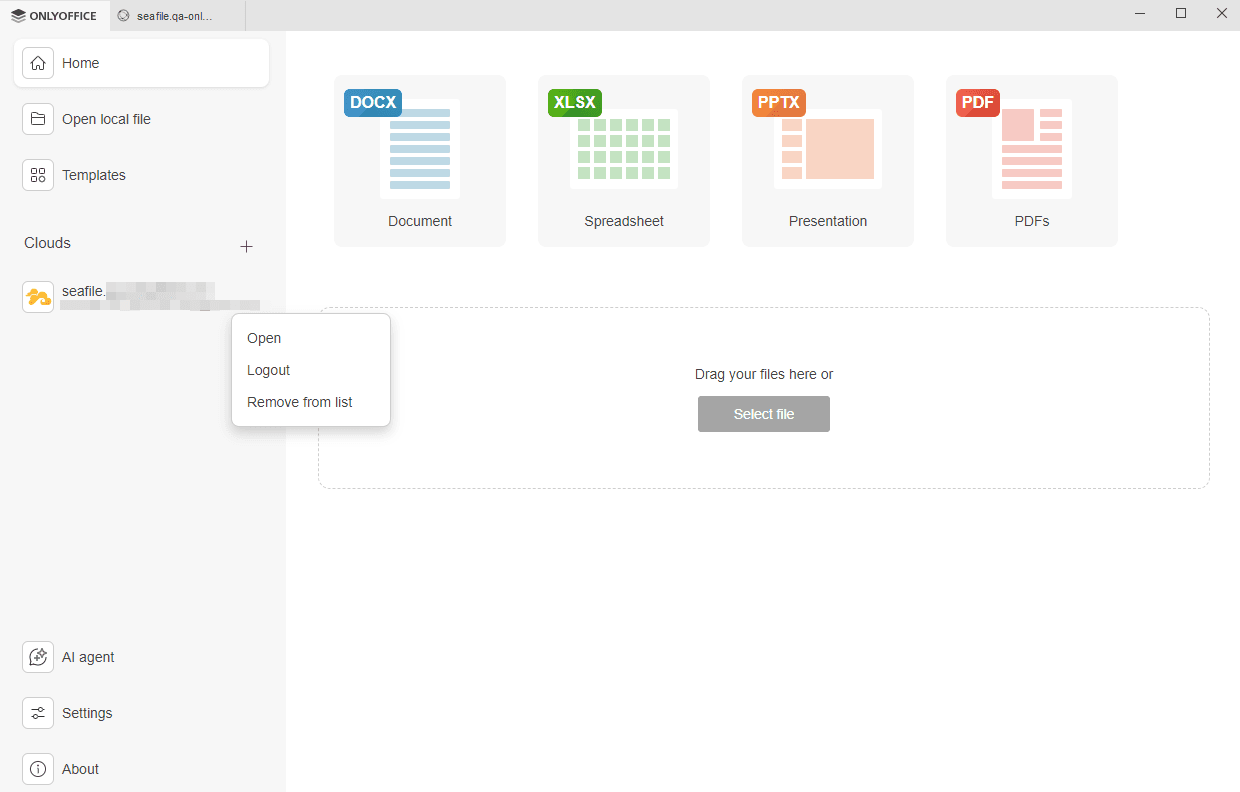 Connected accounts list