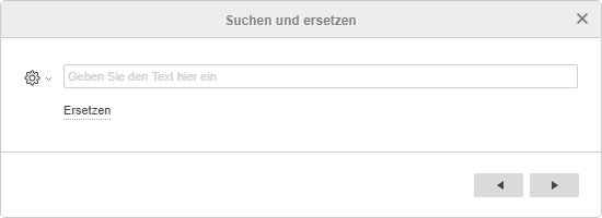 Dialogbox Suchen und Ersetzen
