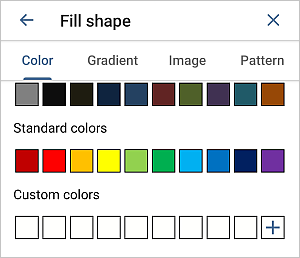Shape Settings - Fill
