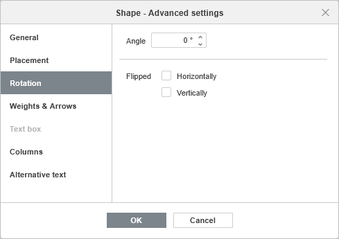 Shape - Advanced Settings