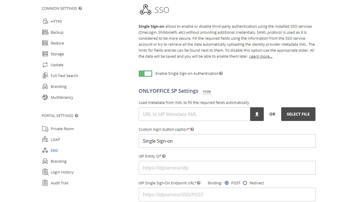 How to configure Shibboleth IdP and ONLYOFFICE SP