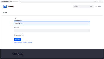Sign in Liferay