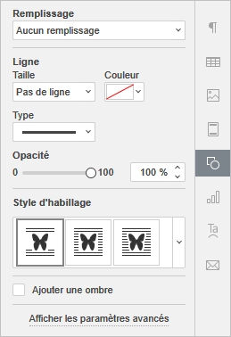 paramètres smart art