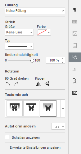 SmartArt Einstellungen