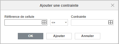 Fenêtre Ajouter des contraintes