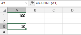 Fonction RACINE