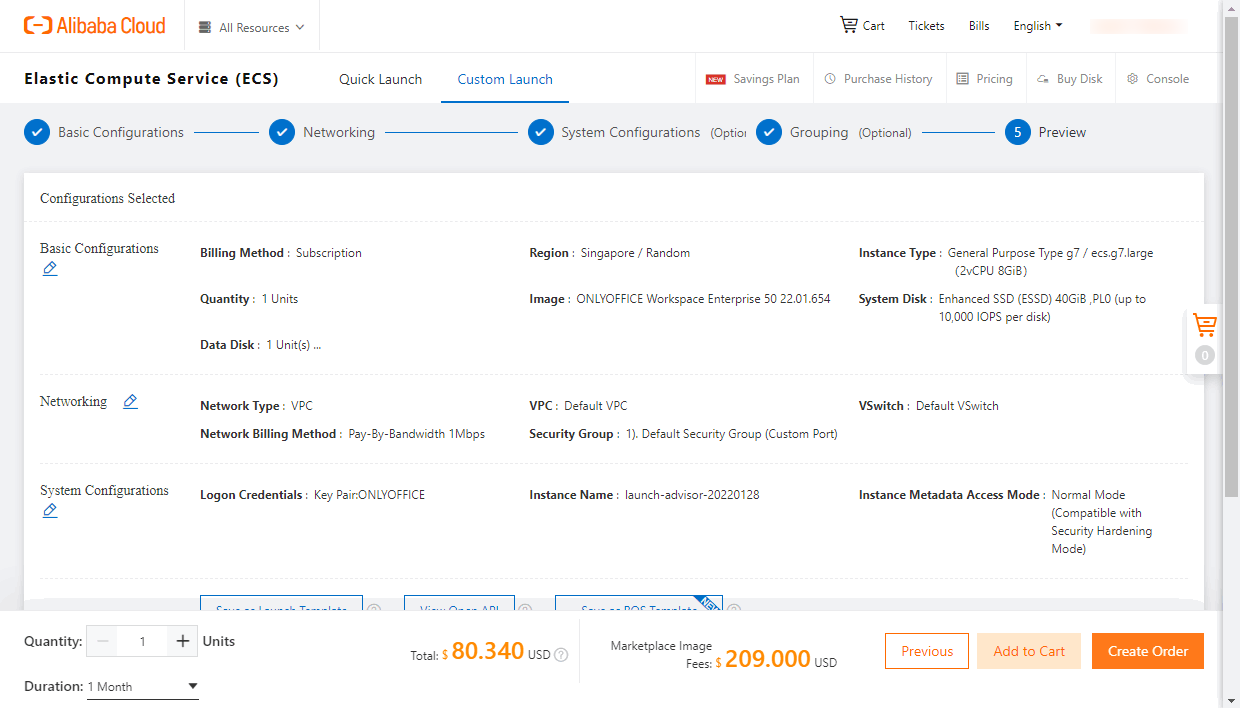 Launch your ONLYOFFICE instance