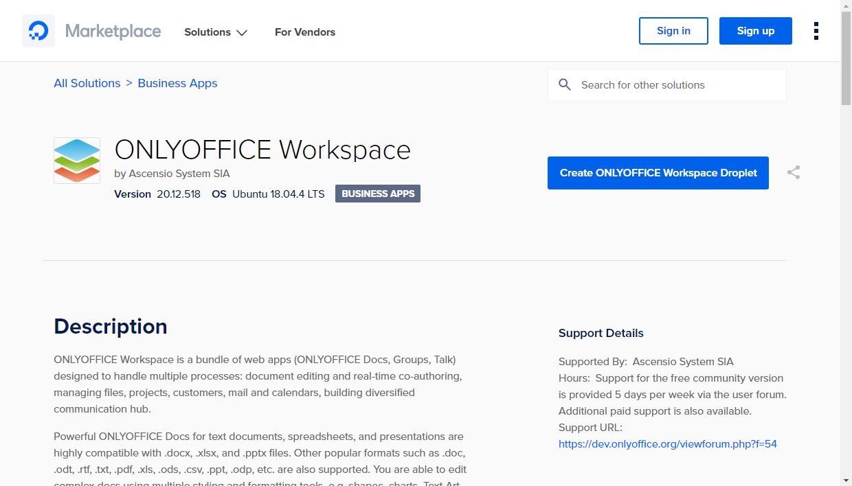 Create your droplet in DigitalOcean