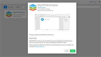 Installieren Sie ONLYOFFICE Enterprise in Cloudron