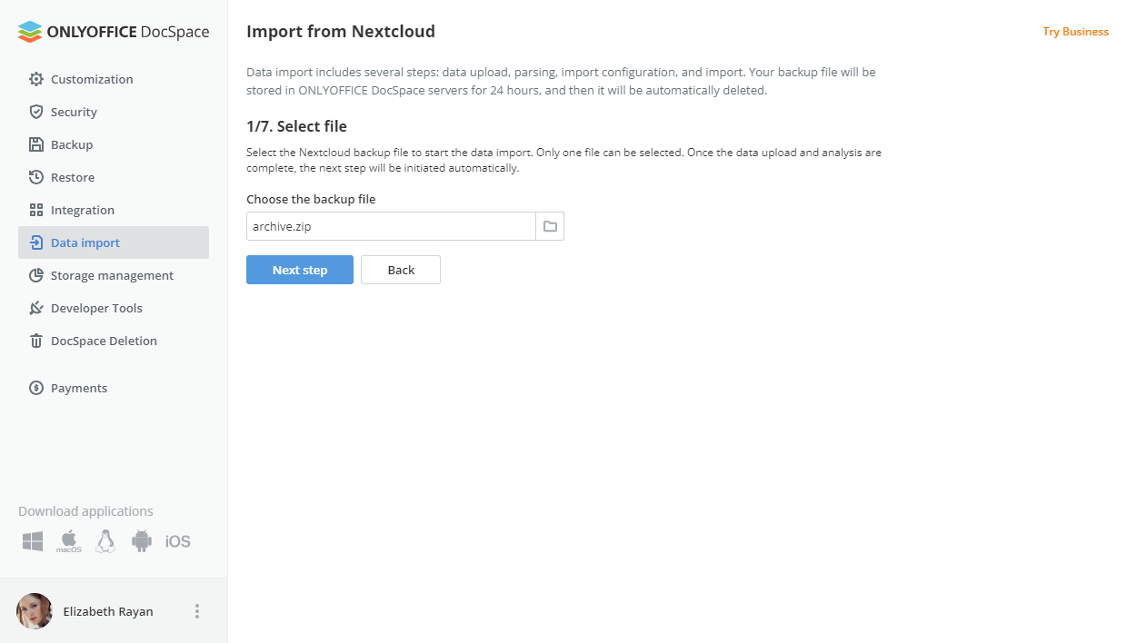 Migrating ONLYOFFICE Workspace data to ONLYOFFICE DocSpace