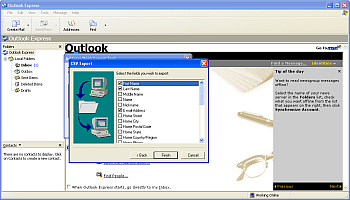 How to add users using the contact information from a mail client address book? Step 1