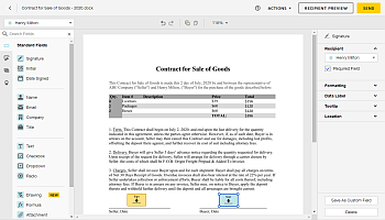 How to send documents for signature? Step 2