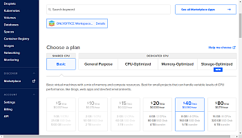 Create your droplet in DigitalOcean