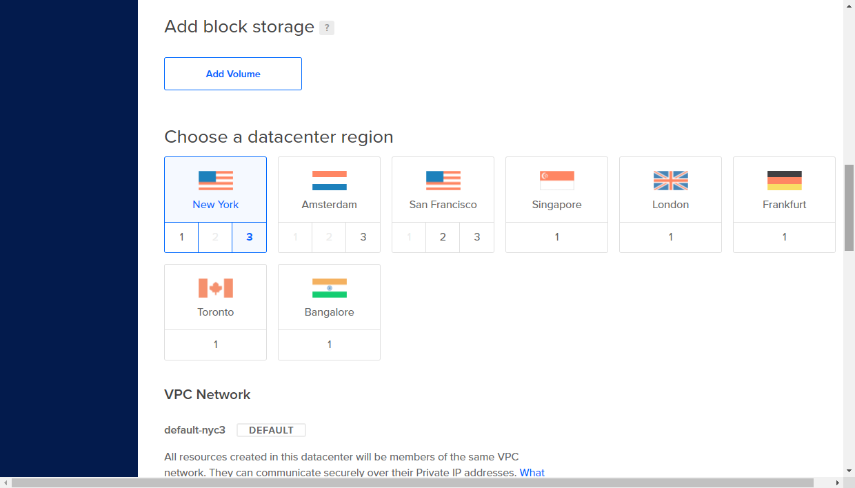 Create your droplet in DigitalOcean