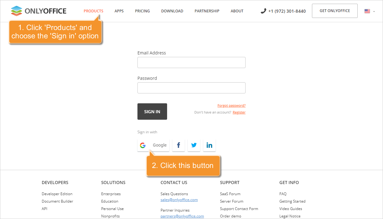 How ONLYOFFICE handles Google user data