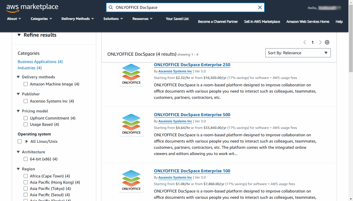 Choisir une ONLYOFFICE AMI appropriée