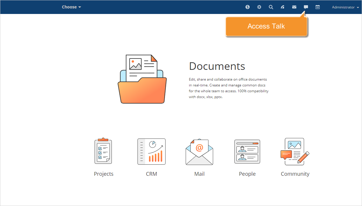 How to create a chat room using Talk? Step 1