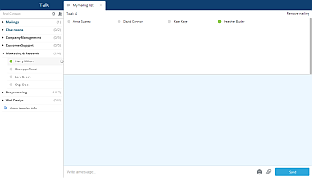 How to create a mailing list in Talk? Step 2