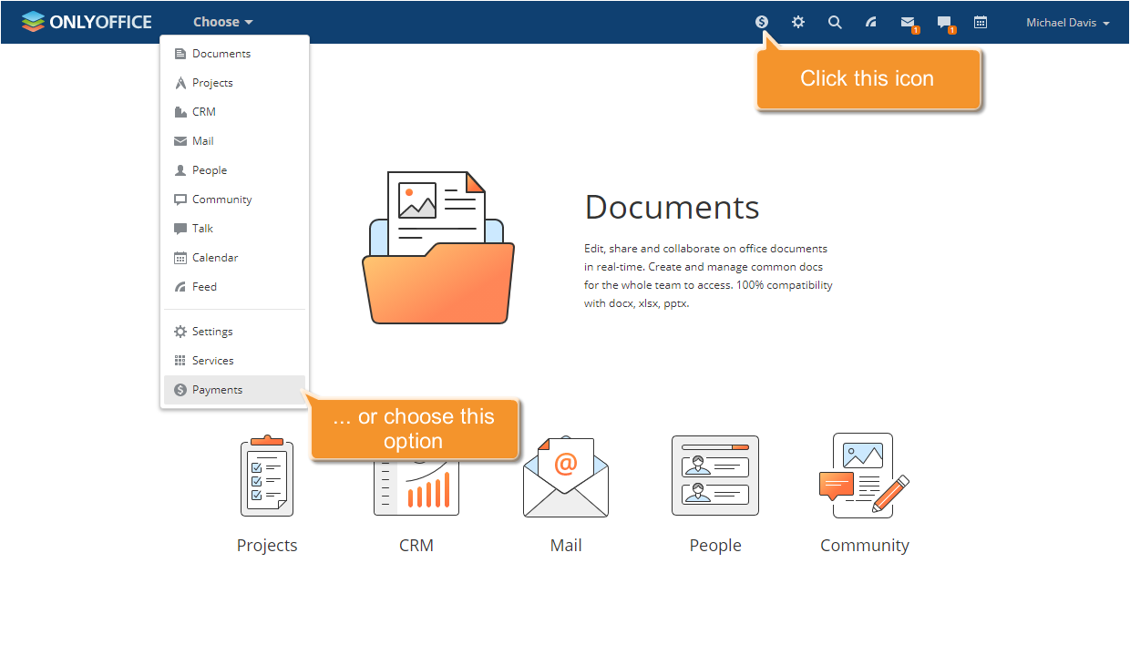 How to pay for your portal? Step 1