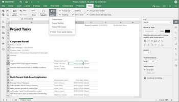 freeze row in excel Step 1