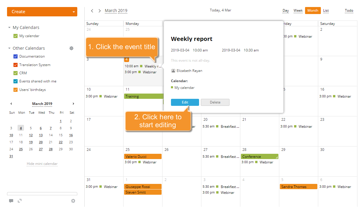 How to add a recurring event? Step 2