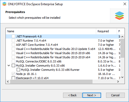 How to deploy ONLYOFFICE DocSpace Enterprise for Windows on a local server? Step 2