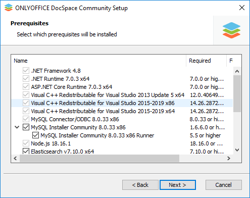 How to deploy ONLYOFFICE DocSpace Community for Windows on a local server? Step 2