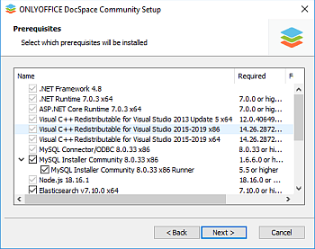 How to deploy ONLYOFFICE DocSpace Community for Windows on a local server? Step 2