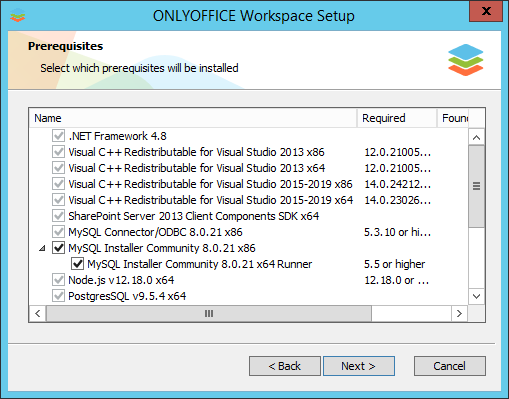 How to deploy ONLYOFFICE Workspace for Windows on a local server? Step 2