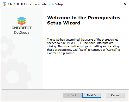 How to deploy ONLYOFFICE DocSpace Enterprise for Windows on a local server? Step 2