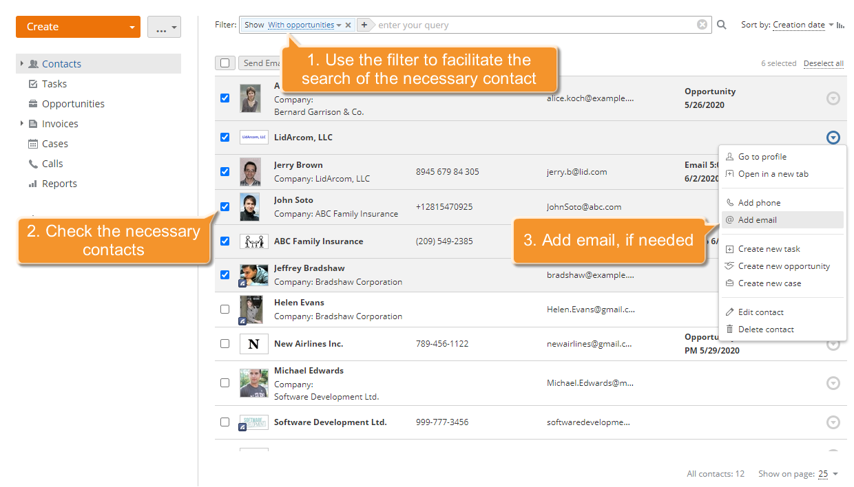 Comment organiser un envoi en masse? Étape 3