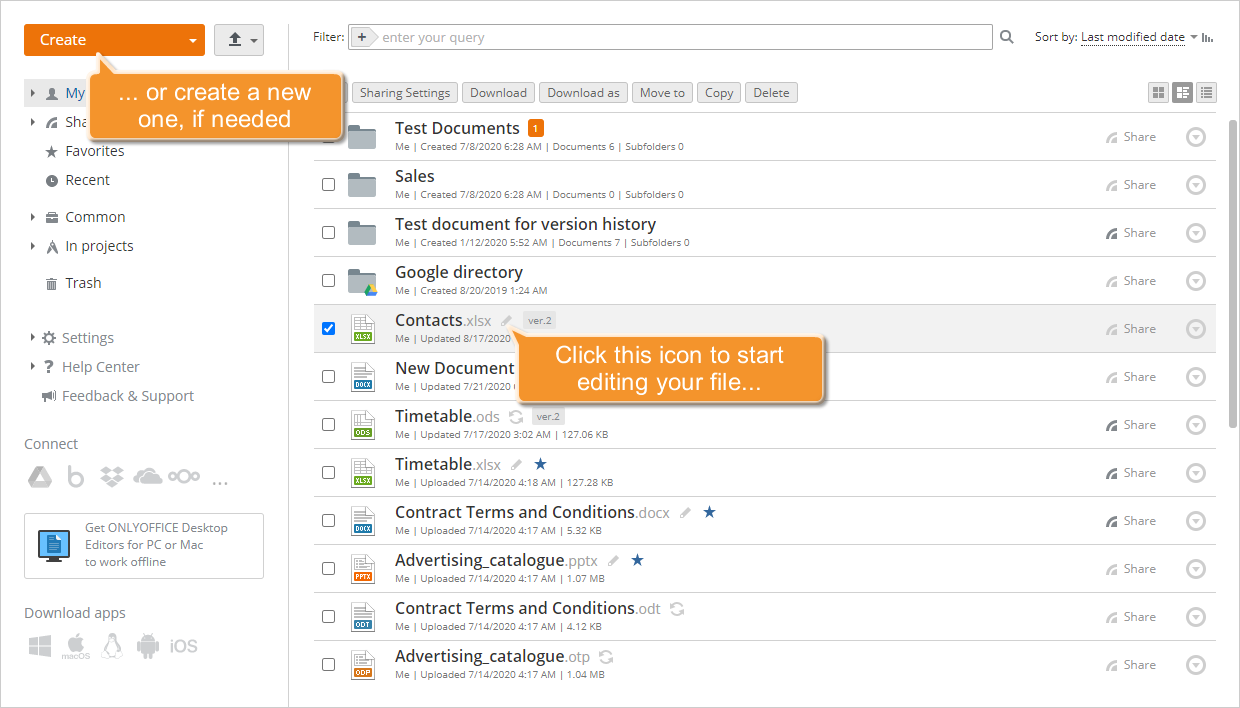 How to create a CSV file? Step 2