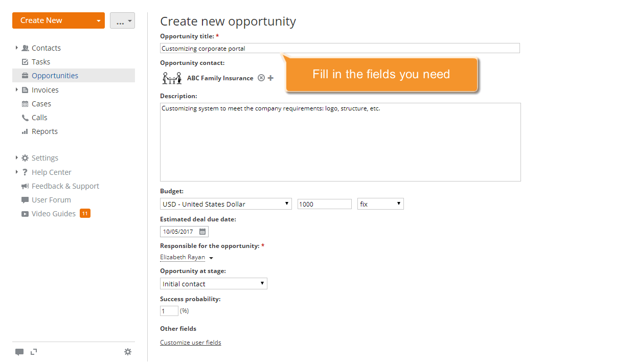 How to track your potential sales? Step 2