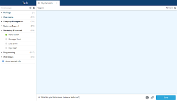 How to create a chat room using Talk? Step 3