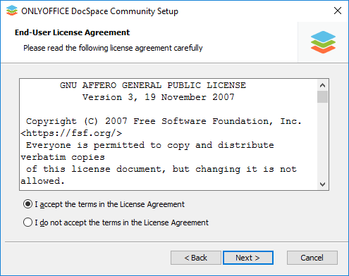How to deploy ONLYOFFICE DocSpace Community for Windows on a local server? Step 2